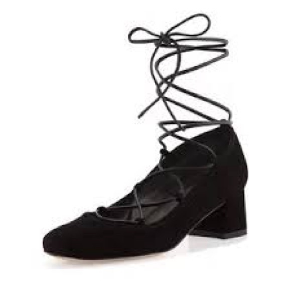 Stuart Weitzman Shoes - SW Cordon Hush Lace-up Pumps Suede Block Heels
